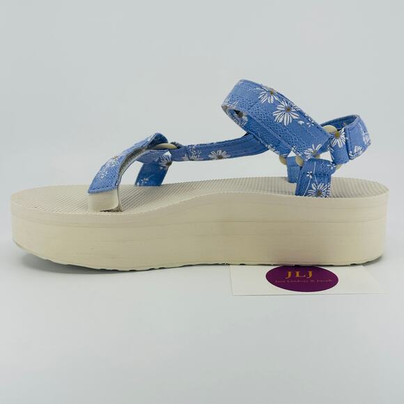 Teva Womens Flatform Universal Gloriosa Periwinkle Flower Sandals 1125203 Size 9 - Picture 8 of 11